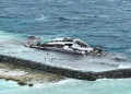 Maafushi Floating Bar Runs Aground, Breaks Apart Off Maafushi